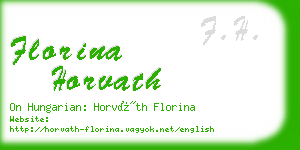 florina horvath business card